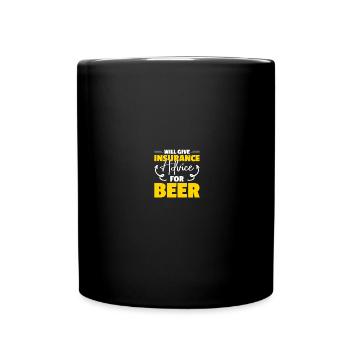 Versicherungsagent - Tasse einfarbig - Schwarz - Vorne
