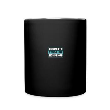 Awareness of Tourette's syndrome - Full Colour Mug - black - Front