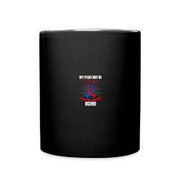 Congenital heart defect CHD consciousness - Full Colour Mug - black - Front