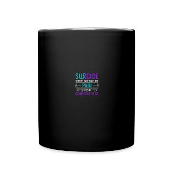 Sunflower Suicide Prevention Suicide Education - Full Colour Mug - black - Front