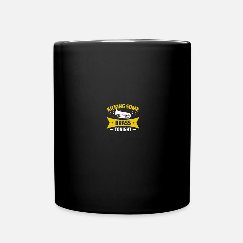 Tiefes Blech Marschieren Bariton Euphonium - Tasse einfarbig - Schwarz