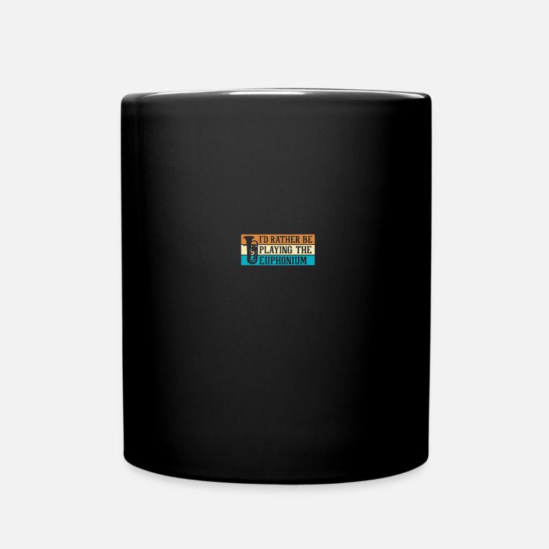 Tiefes Blech Marschieren Bariton Euphonium - Tasse einfarbig - Schwarz