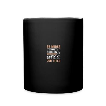 Nurse in the emergency room - Full Colour Mug - black - Front