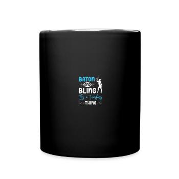 Majorette danseuse tambour-major - Mug uni - noir - Devant