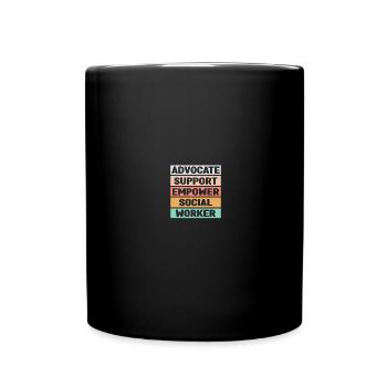 Schulsozialarbeiterin - Tasse einfarbig - Schwarz - Vorne