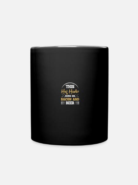 Hog Hunter Schweinejagd - Tasse einfarbig - Schwarz