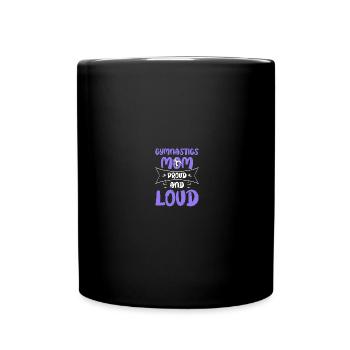 Proud gymnastics mom - Full Colour Mug - black - Front