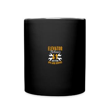 Technicien d’ascenseur Mécanicien d’ascenseur - Mug uni - noir - Devant