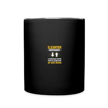 Technicien d’ascenseur Mécanicien d’ascenseur - Mug uni - noir - Devant