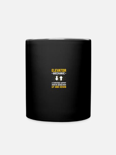 Technicien d’ascenseur Mécanicien d’ascenseur - Mug uni - noir