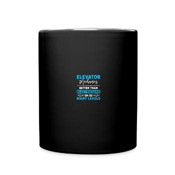 Technicien d’ascenseur Mécanicien d’ascenseur - Mug uni - noir - Devant