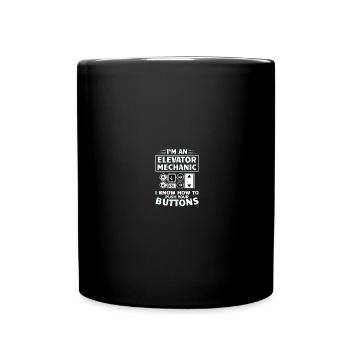 Technicien d’ascenseur Mécanicien d’ascenseur - Mug uni - noir - Devant