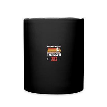 Langlauf Läufer Langlauf - Tasse einfarbig - Schwarz - Vorne