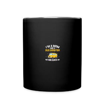 Schulbus-Monitor - Tasse einfarbig - Schwarz - Vorne