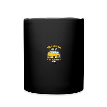 Schulbus-Monitor - Tasse einfarbig - Schwarz - Vorne