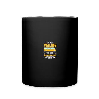 Schulbus-Monitor - Tasse einfarbig - Schwarz - Vorne