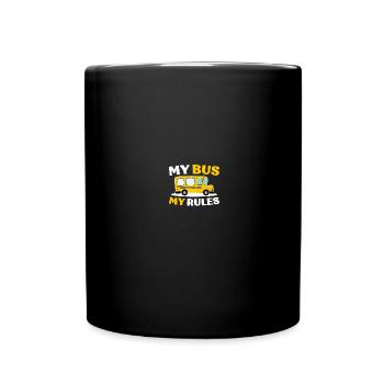 Schulbus-Monitor - Tasse einfarbig - Schwarz - Vorne