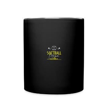 Baseball Softball Mom - Full Colour Mug - black - Front