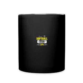 Baseball Softball Mom - Full Colour Mug - black - Front