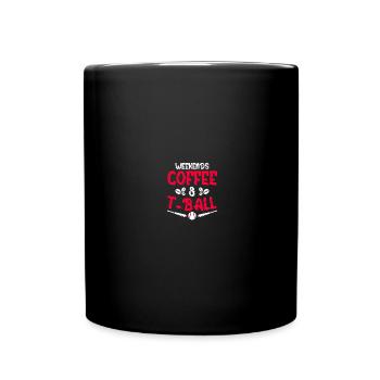 Teeball Tee Ball Tball Mom - Tasse einfarbig - Schwarz - Vorne