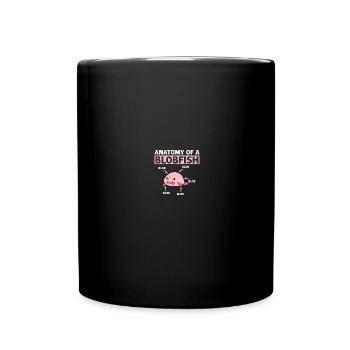 Blob-Fisch Blobfisch - Tasse einfarbig - Schwarz - Vorne