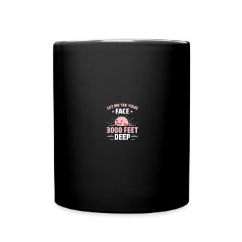 Blob-Fisch Blobfisch - Tasse einfarbig - Schwarz - Vorne