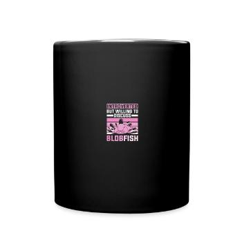Blob-Fisch Blobfisch - Tasse einfarbig - Schwarz - Vorne