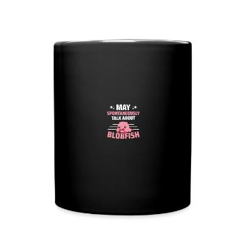 Blob-Fisch Blobfisch - Tasse einfarbig - Schwarz - Vorne