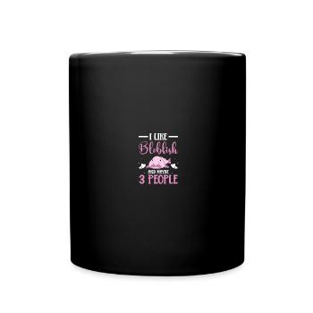 Blob-Fisch Blobfisch - Tasse einfarbig - Schwarz - Vorne