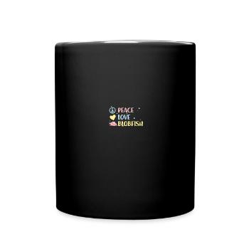 Blob-Fisch Blobfisch - Tasse einfarbig - Schwarz - Vorne