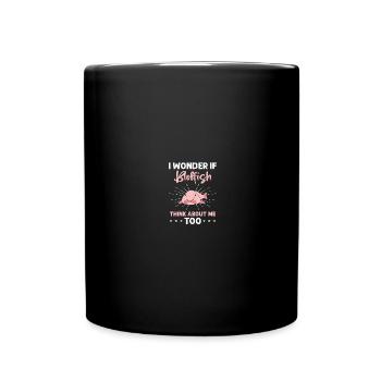 Blob-Fisch Blobfisch - Tasse einfarbig - Schwarz - Vorne