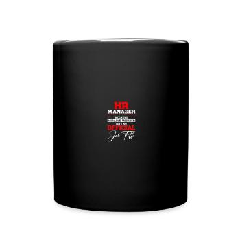 HR Manager Human Resources - Full Colour Mug - black - Front