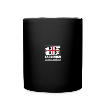 Sardinien Flagge Offiziell abhängig - Tasse einfarbig - Schwarz - Vorne