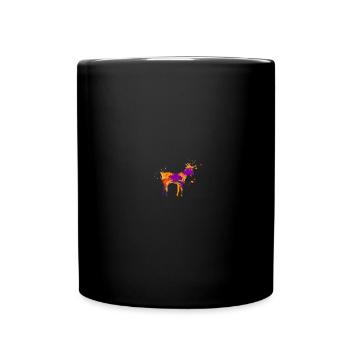 Color blobs retro vintage goat - Full Colour Mug - black - Front