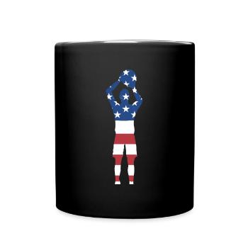 Sport Us Flag Korfball - Full Colour Mug - black - Front