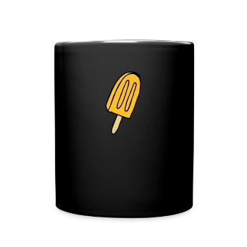 Eis - Tasse einfarbig - Schwarz - Vorne