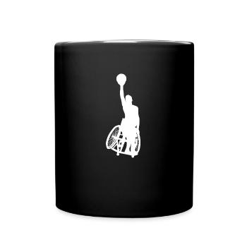 Rollstuhlbasketball T-Shirt - Tasse einfarbig - Schwarz - Vorne