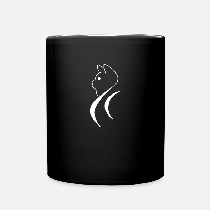 Katze - Tasse einfarbig - Schwarz