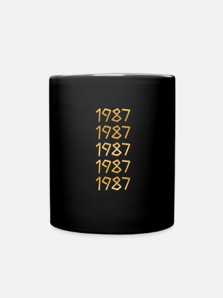 Freizeit 1987 - Tasse einfarbig - Schwarz
