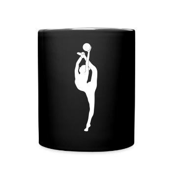 rhythmic gymnastics exercises floor gymnastics - Full Colour Mug - black - Front