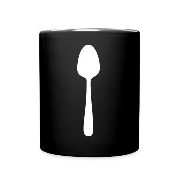 Spoon Chef Gastronomy Cook Waiter Gift - Full Colour Mug - black - Front