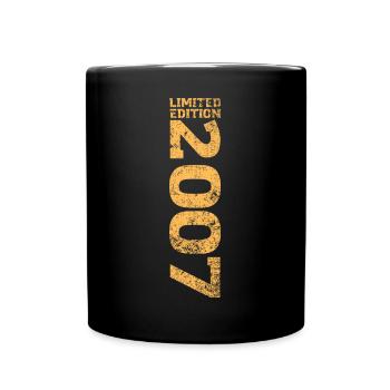 Limited Edition 2007 16. Geburtstag Geschenk - Tasse einfarbig - Schwarz - Vorne