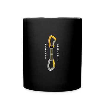 alpiniste escalade mousqueton alpin corde d’escalade - Mug uni - noir - Devant