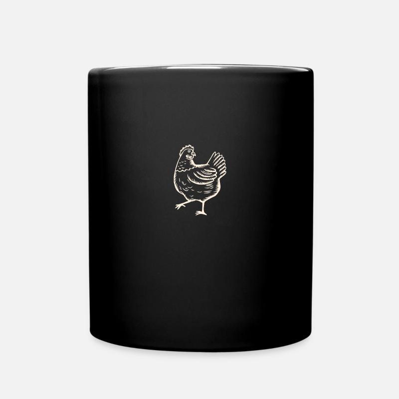 Huhn - Tasse einfarbig - Schwarz