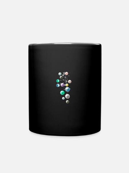 Bunte Perlen, Perlen,perle, Steine - Tasse einfarbig - Schwarz