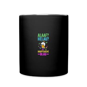 Costume de carnaval Boire de la bière Carnaval Carnaval - Mug uni - noir - Devant