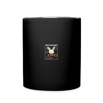 Chinesisches Neujahr Hase Asien 2023 I Geschenk - Tasse einfarbig - Schwarz - Vorne