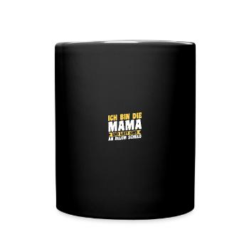 Mutter Team Mama - Tasse einfarbig - Schwarz - Vorne