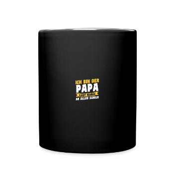 Père Équipe Papa - Mug uni - noir - Devant