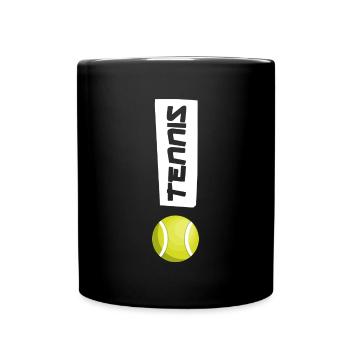 tennis tennis match tennis ball tennis court - Full Colour Mug - black - Front